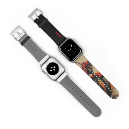 Moto vintage des années 50 - Bracelet/Bande Apple Watch en cuir