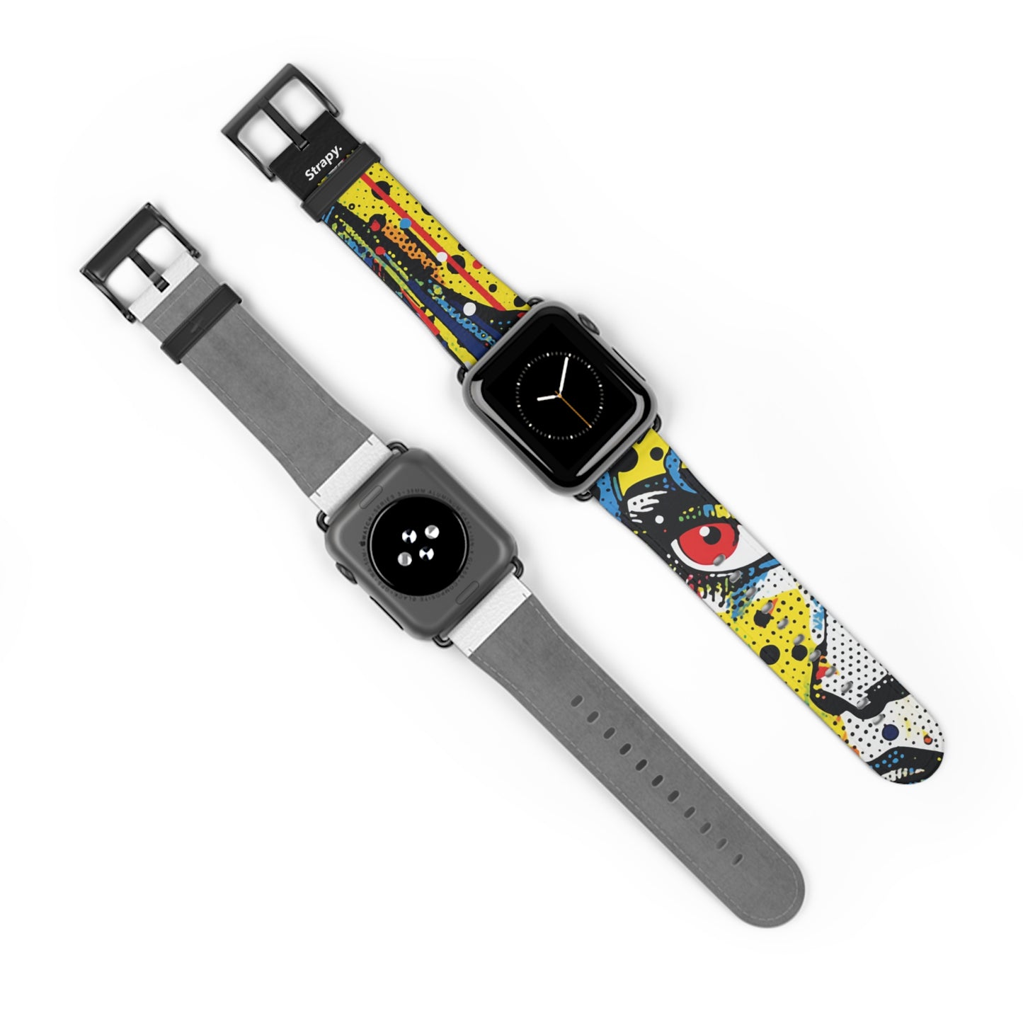 Comic Art Pop Lichtenstein Homage Apocalypse Leather Apple Watch Band