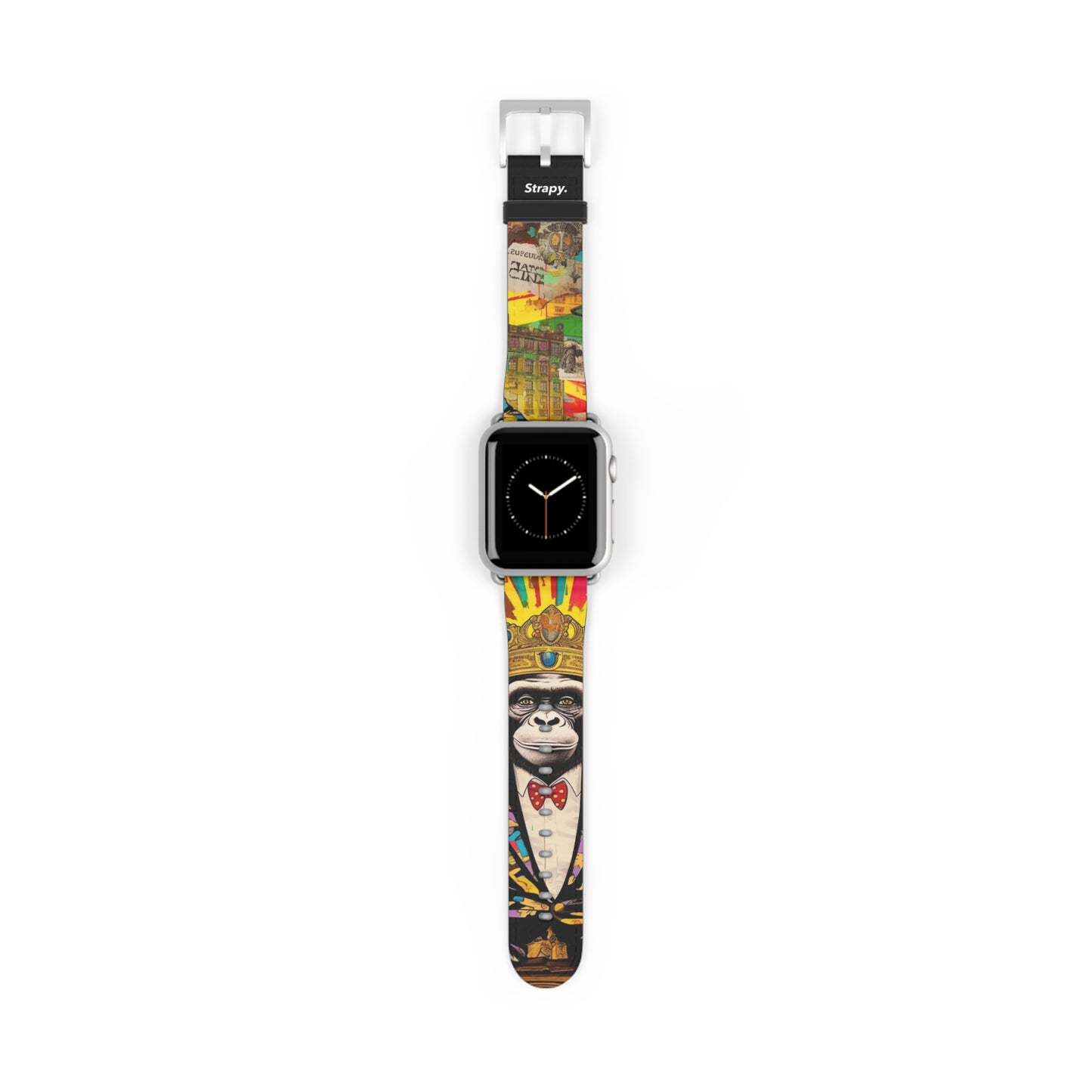 Art Pop Alec Monopoly Homage King Monkey – Apple Watch Armband/Band aus Leder