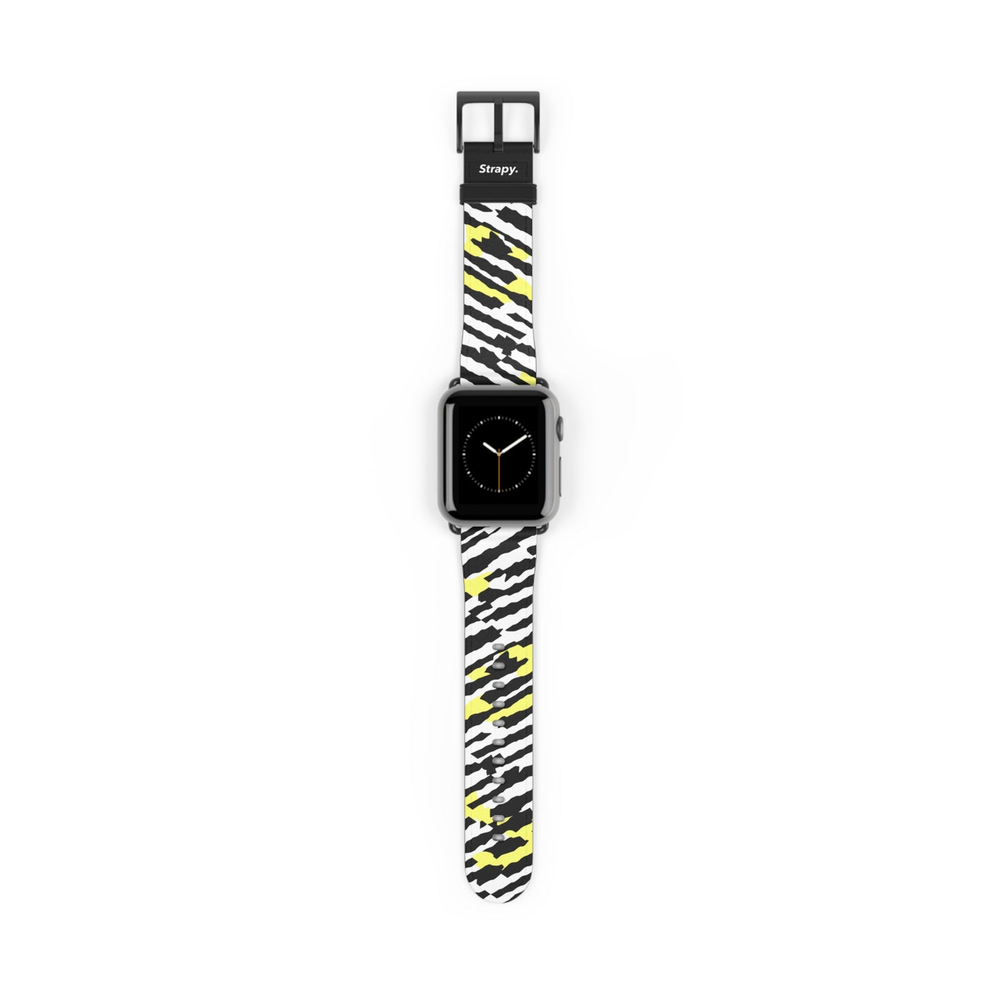 Digital Zebra Leopard Abstact Pattern Leather Apple Watch Band