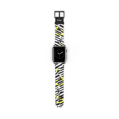 Digitales Zebra-Leoparden-Abstact-Muster – Leder-Apple-Watch-Armband