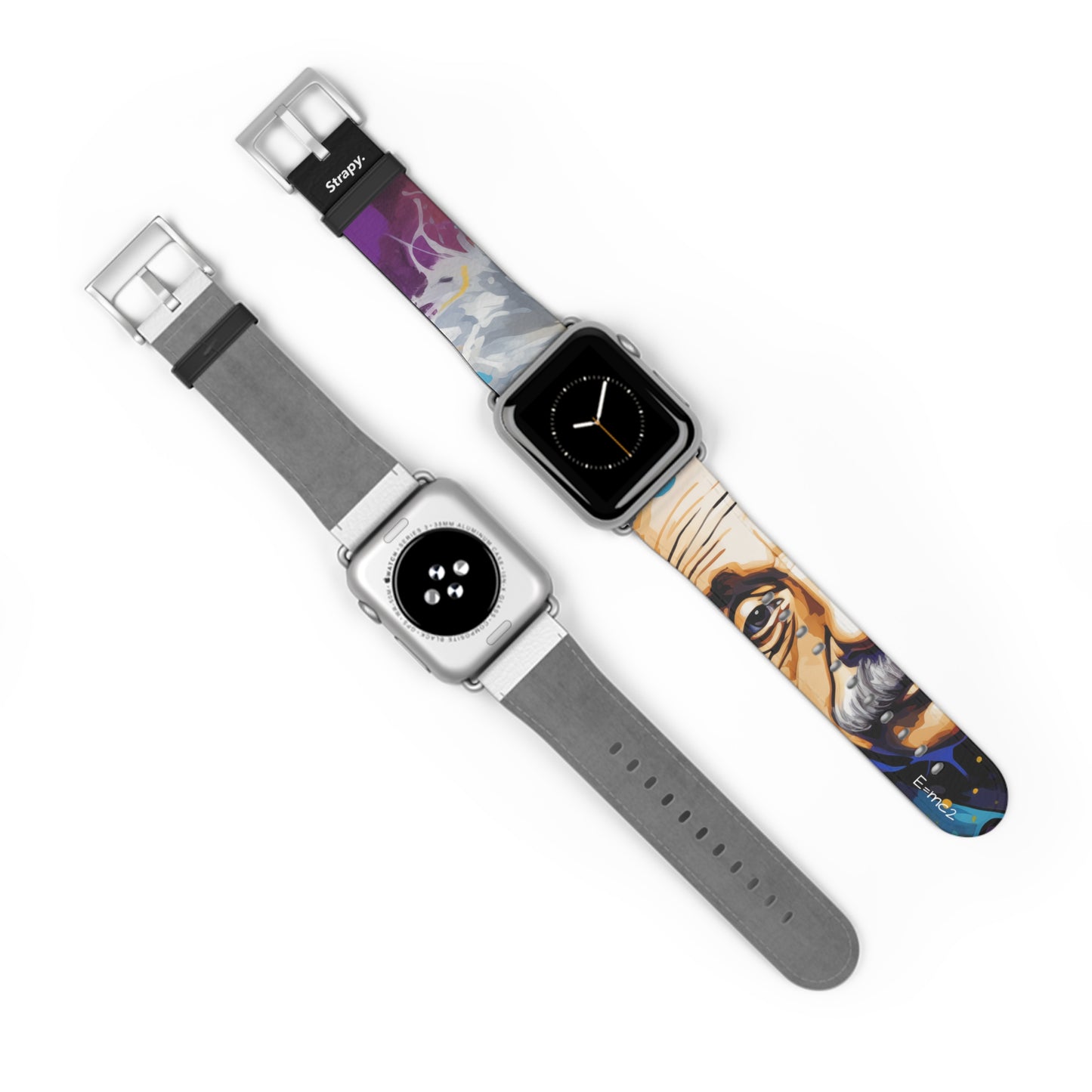 Art Pop Albert Einstein – Apple Watch Armband/Band aus Leder