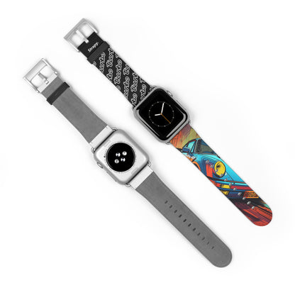 Art Pop Comic 911 Turbo Hommage – Apple Watch Armband/Band aus Leder