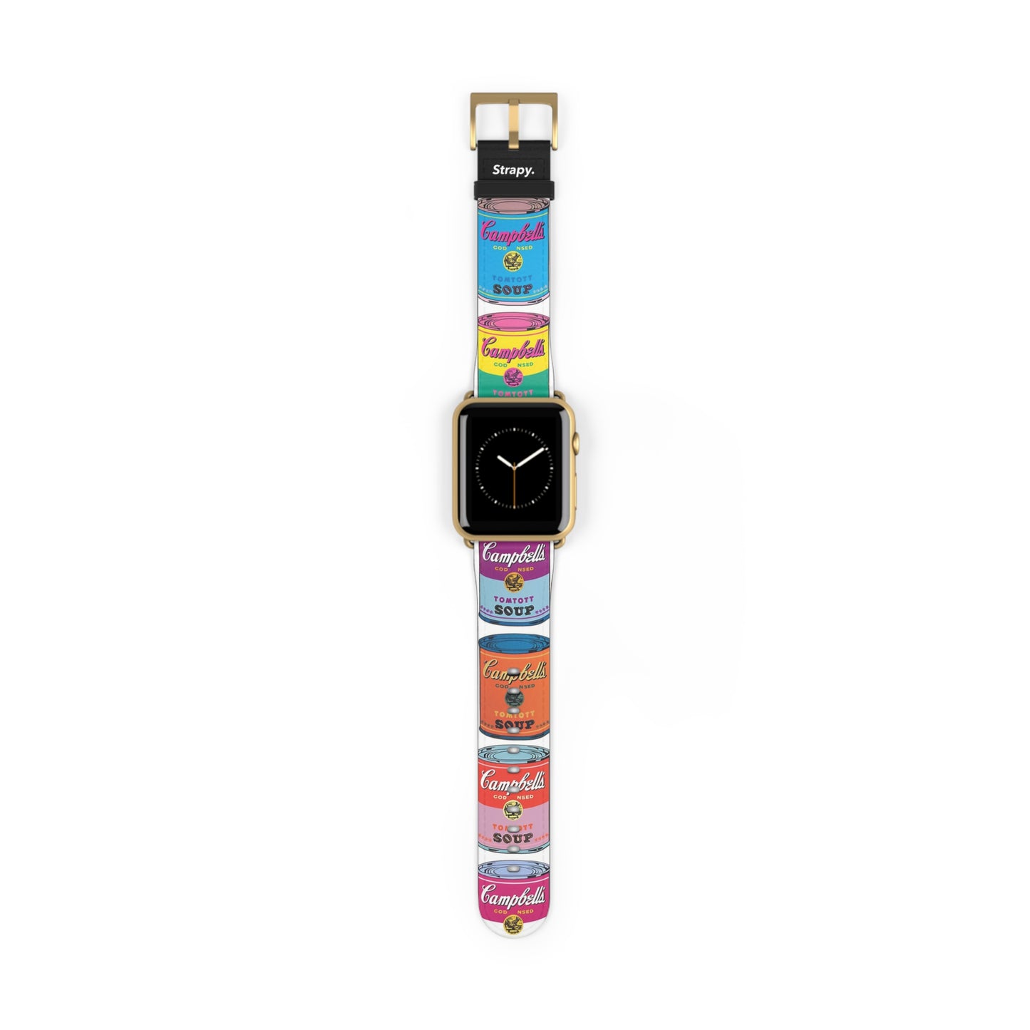 Art Pop Andy Warhol Stlye Suppenmuster – Apple Watch Armband/Band aus Leder