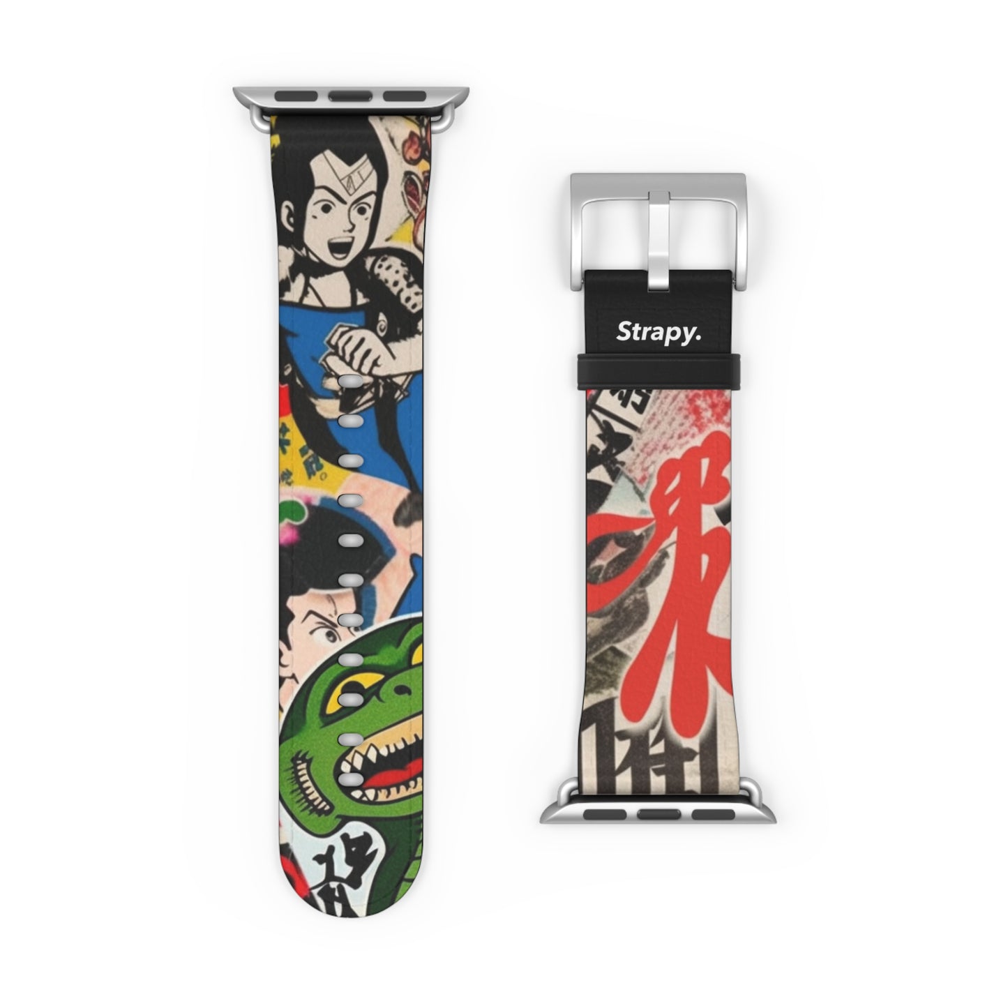 Art Pop Japanese Cartoon TV - Leather Apple Watch Strap/Band