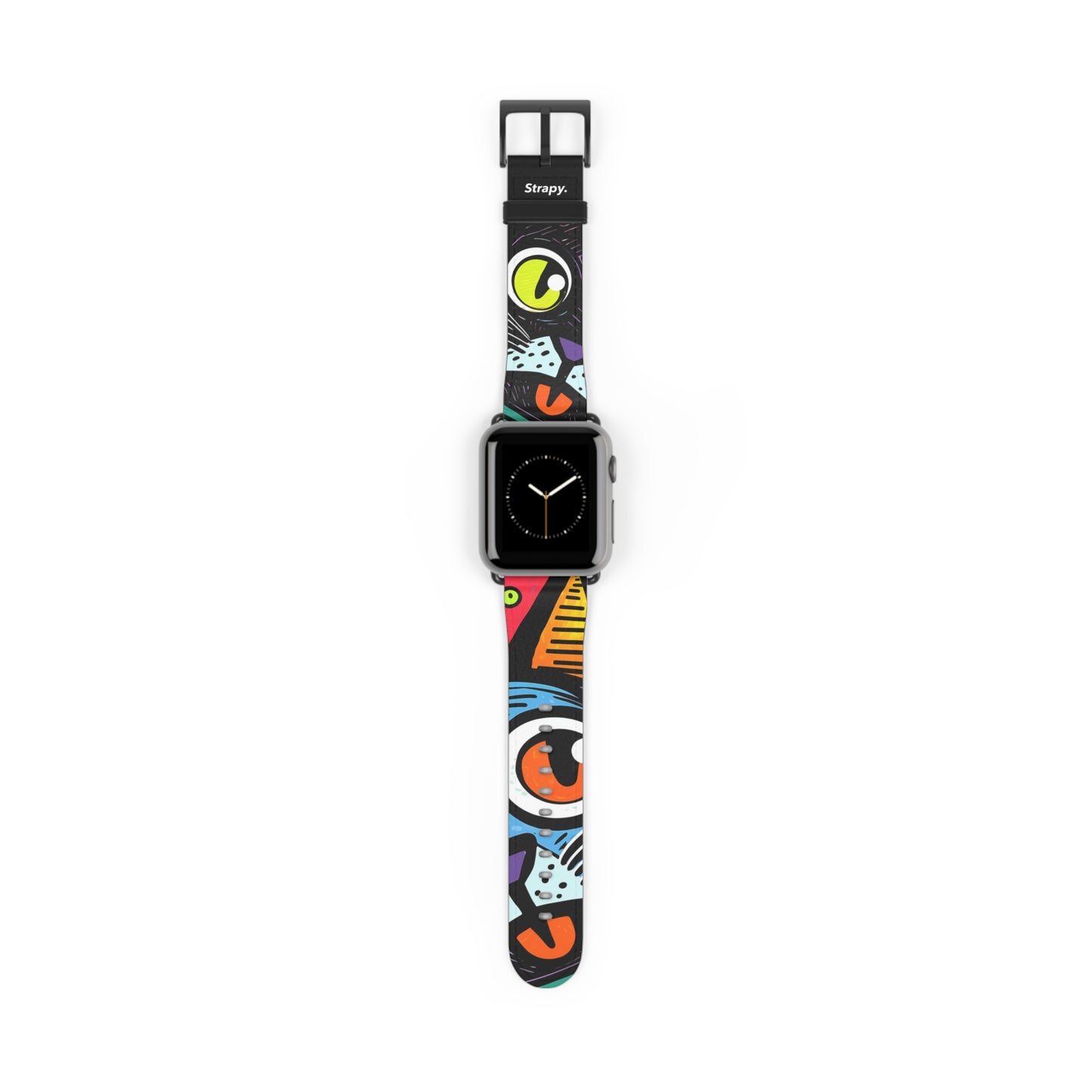 Chats Pop Art Abstrait - Bracelet/Bande Apple Watch en cuir