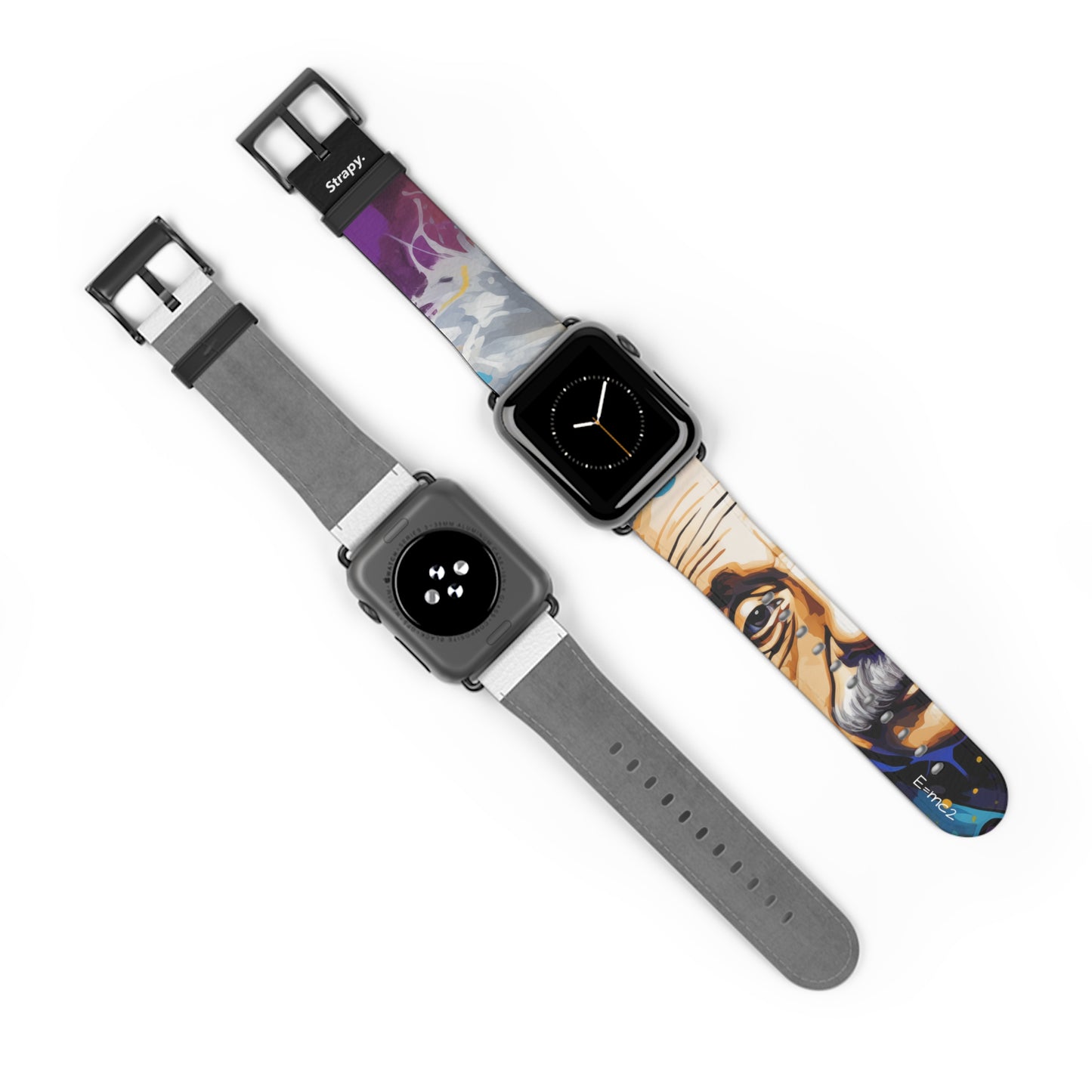 Art Pop  Albert Einstein - Leather Apple Watch Strap/Band