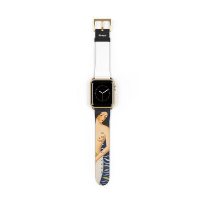 Abstrakter Picasso-Hommage-Frauenkörper – Apple-Watch-Armband/-Band aus Leder