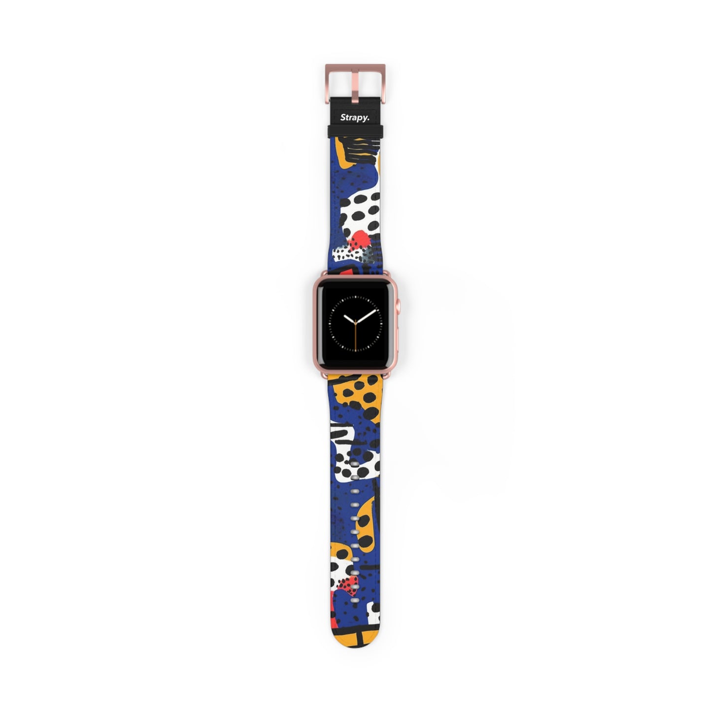 Motif abstrait de style Picasso zèbres et léopards - Bracelet/Bande Apple Watch en cuir