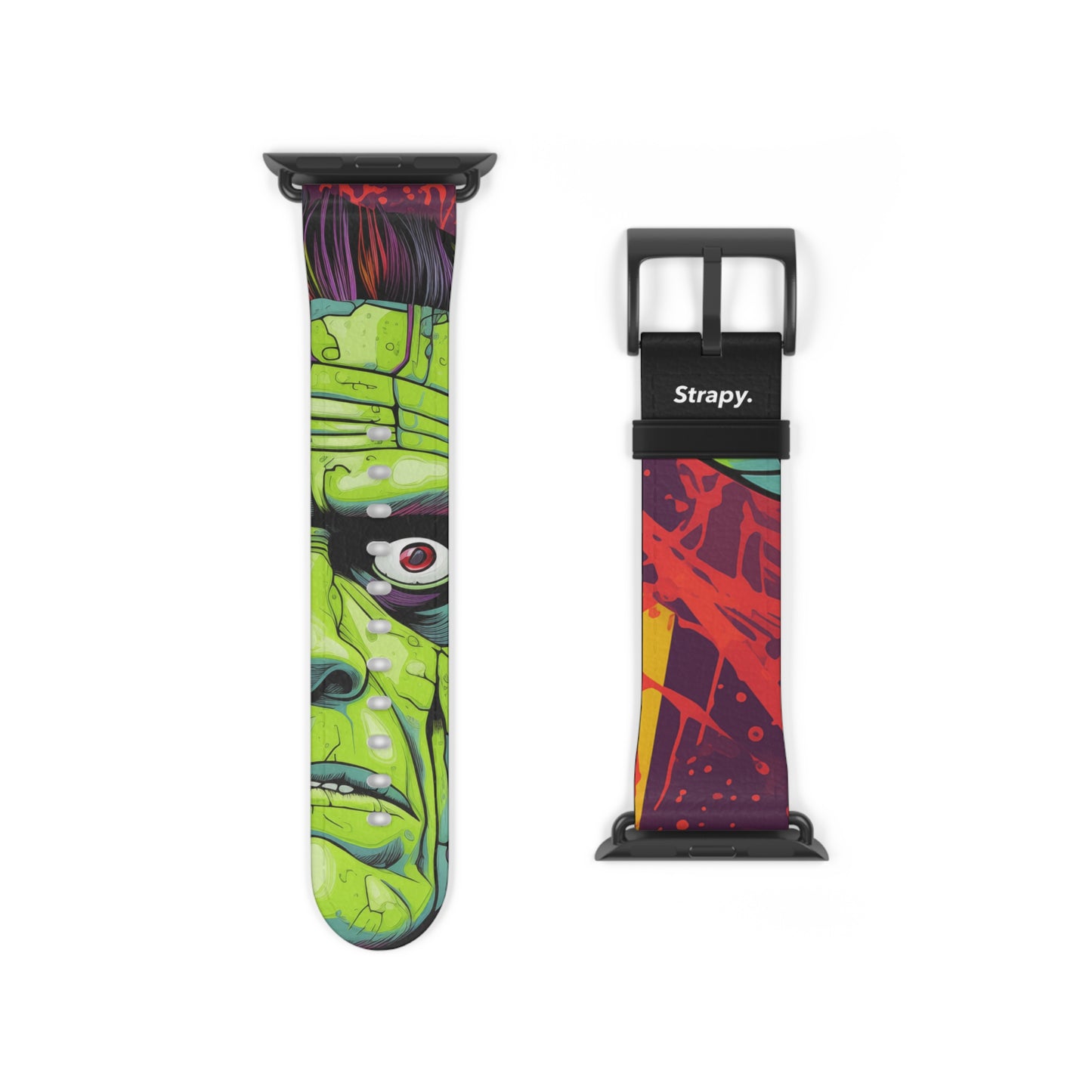 Art Pop Frankenstein Monster - Leather Apple Watch Strap/Band