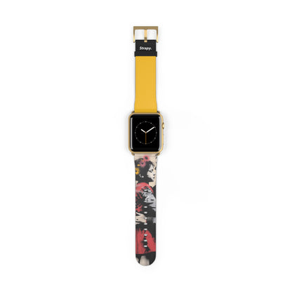 Stencil Daughter Love - Leather Apple Watch Strap/Band