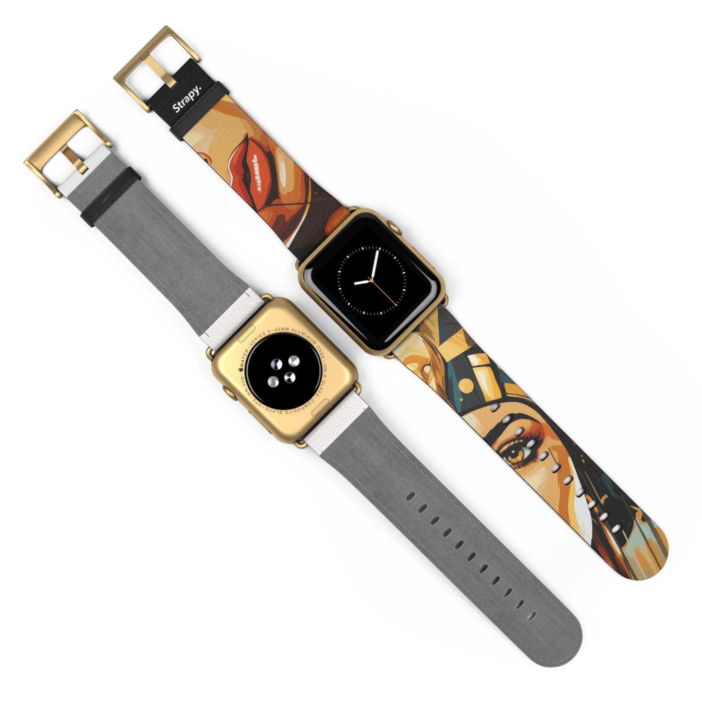 Art Pop Cleopatra - Leather Apple Watch Strap/Band