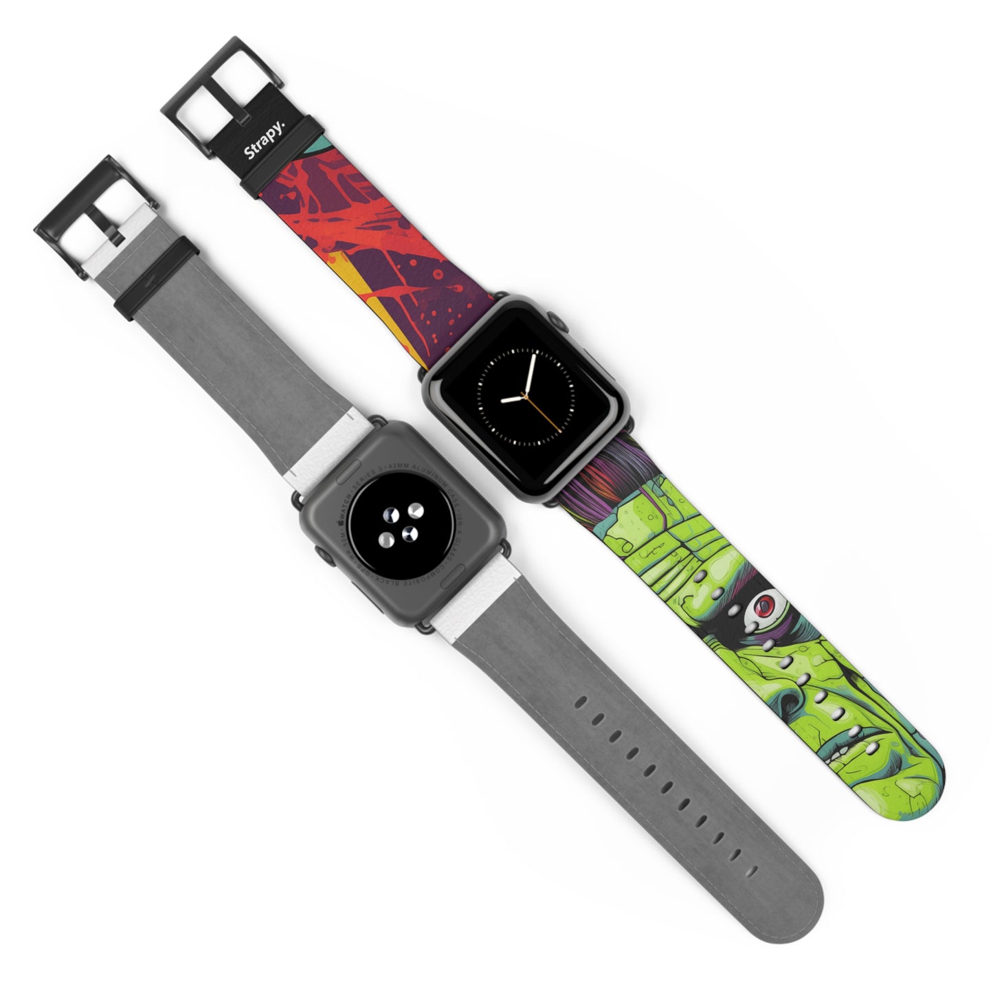 Art Pop Frankenstein Monster - Leather Apple Watch Strap/Band