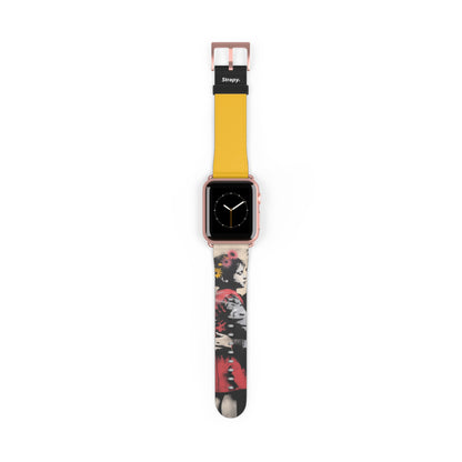 Stencil Daughter Love - Leather Apple Watch Strap/Band