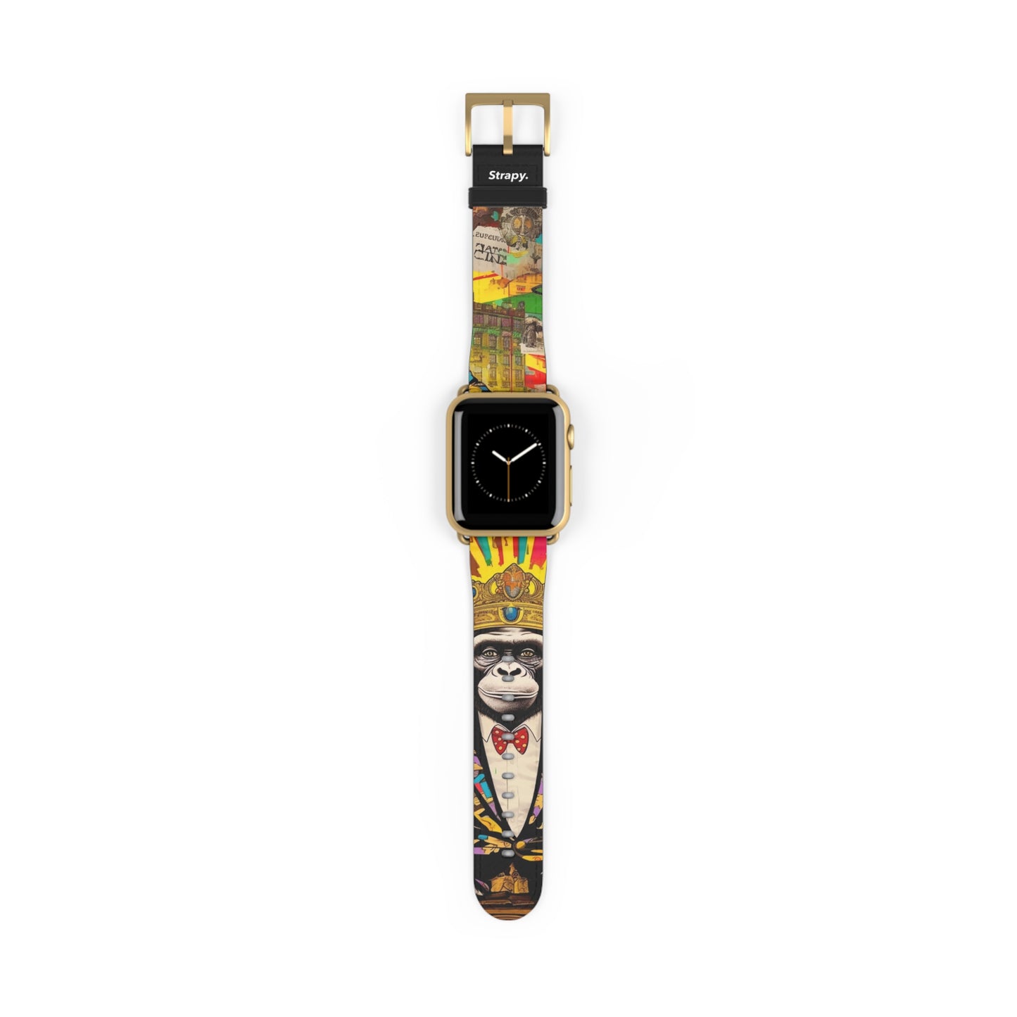 Art Pop Alec Monopoly Homage King Monkey – Apple Watch Armband/Band aus Leder