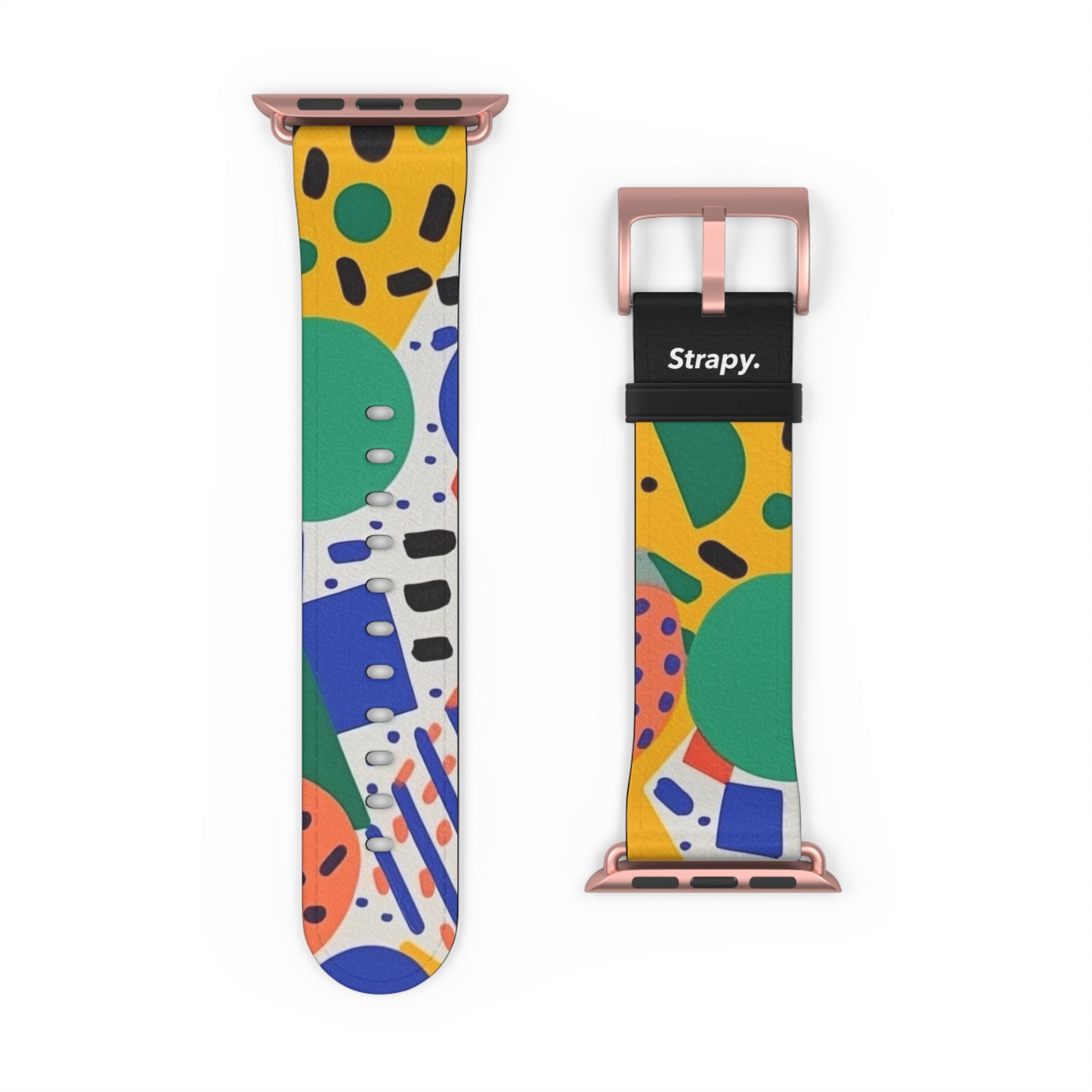 Abstract Minimalist Confetti Pattern - Leather Apple Watch Strap/Band