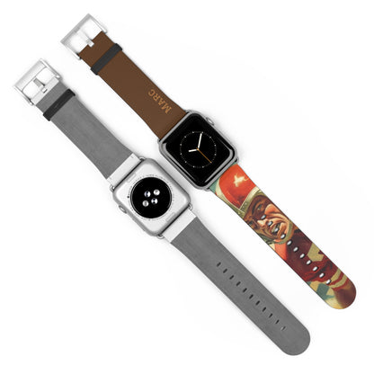 Football américain vintage des années 50 - Bracelet/Bande Apple Watch en cuir