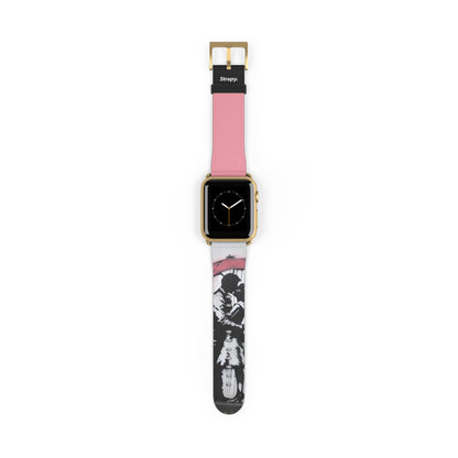 Stencil Eternal Love Leather Apple Watch Band