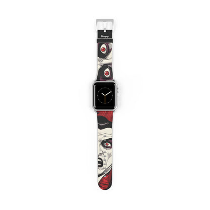 Art Pop Dracula Monster Leather Apple Watch Band