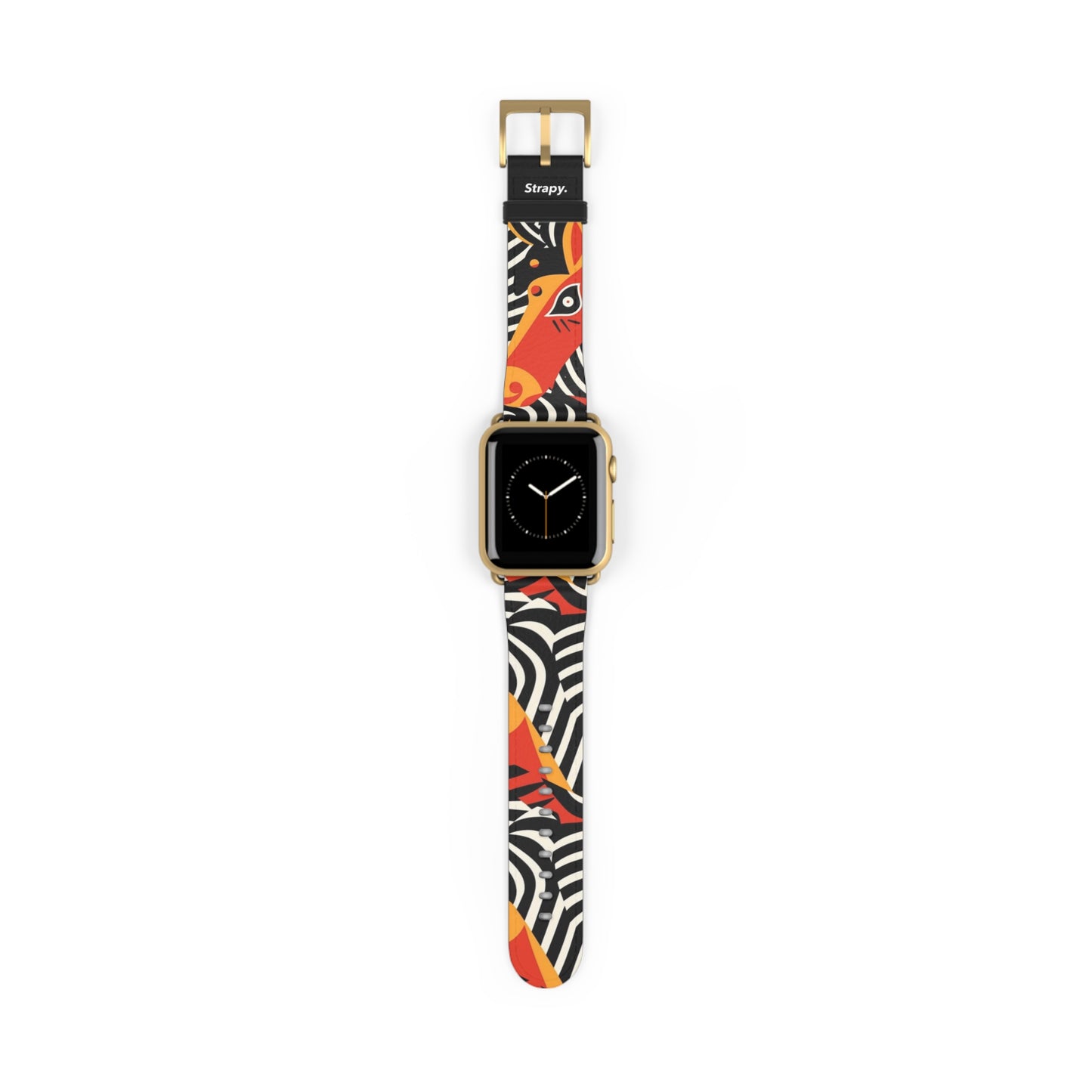 Abstract Zebra Picasso Style Pattern - Leather Apple Watch Strap/Band