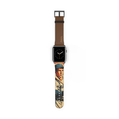 Baseball vintage des années 50 - Bracelet/Bande Apple Watch en cuir