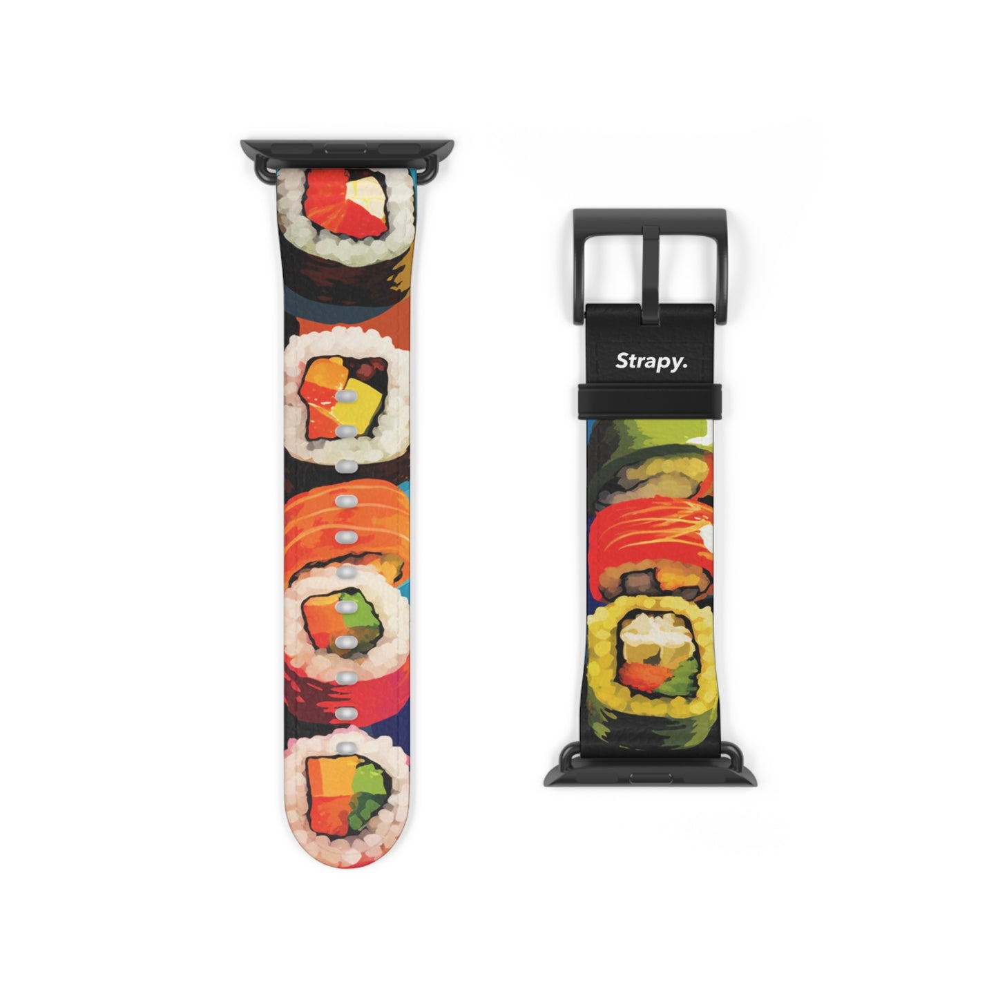 Comic Art Pop I Love Sushi Muster – Apple Watch Armband/Band aus Leder