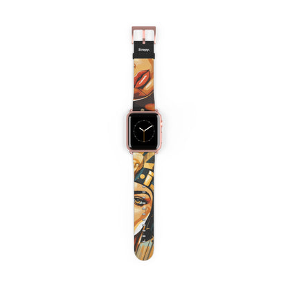 Art Pop Cleopatra - Leather Apple Watch Strap/Band