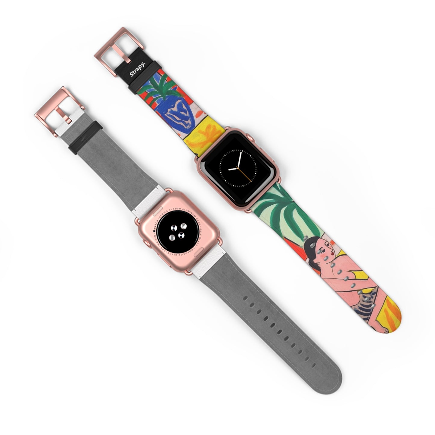 Painting Henri Matisse Homage Sitting Woman - Leather Apple Watch Strap/Band