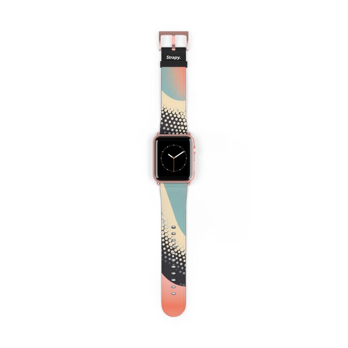 Abstract Risograph Pastel Polka Dots Snake Pattern - Leather Apple Watch Strap/Band