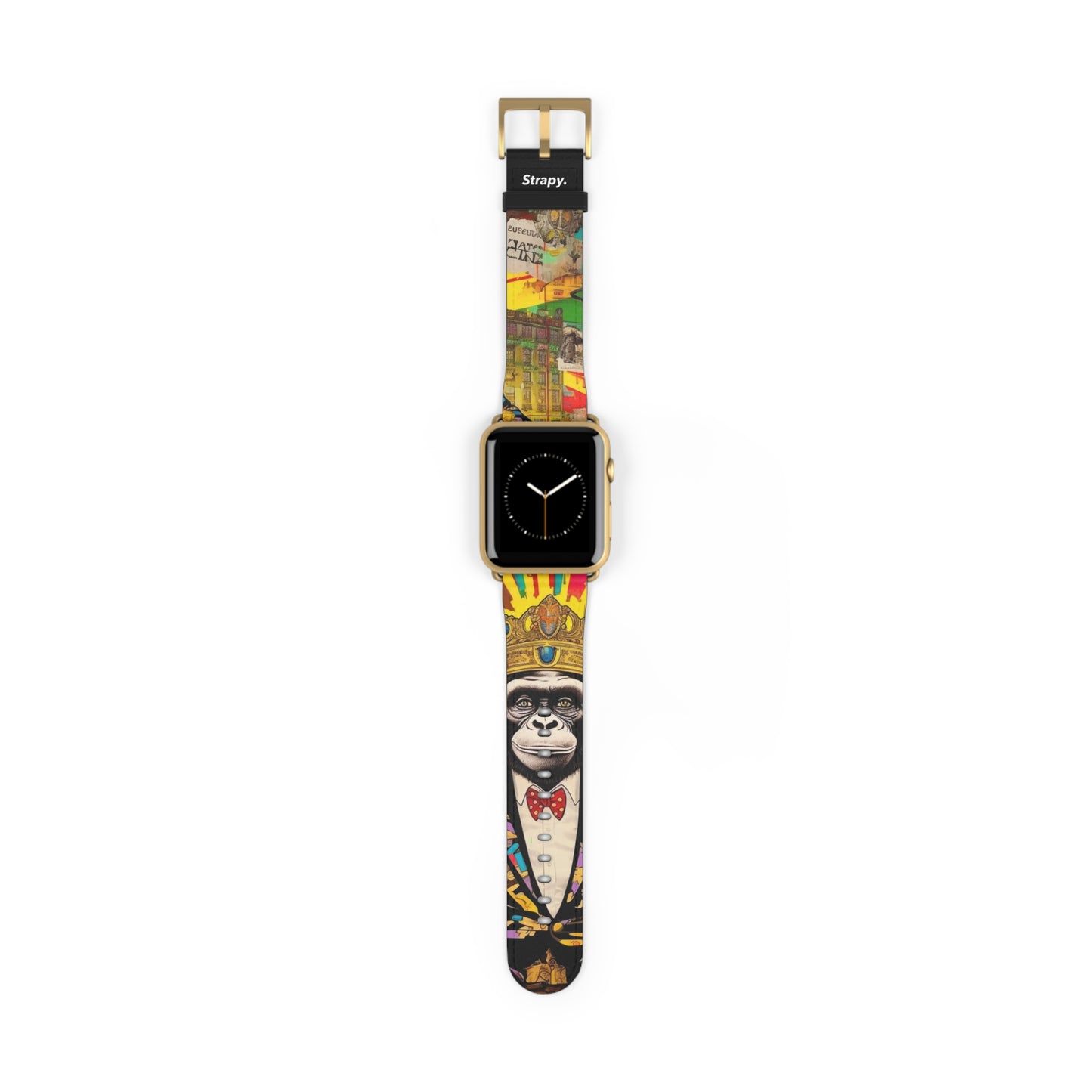 Art Pop Alec Monopoly Homage King Monkey – Apple Watch Armband/Band aus Leder