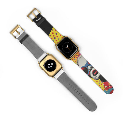 Vintage Art Pop Fashionista Leather Apple Watch Band