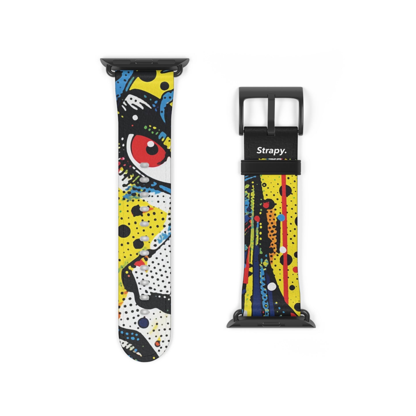 Comic Art Pop Lichtenstein Homage Apocalypse Leather Apple Watch Band