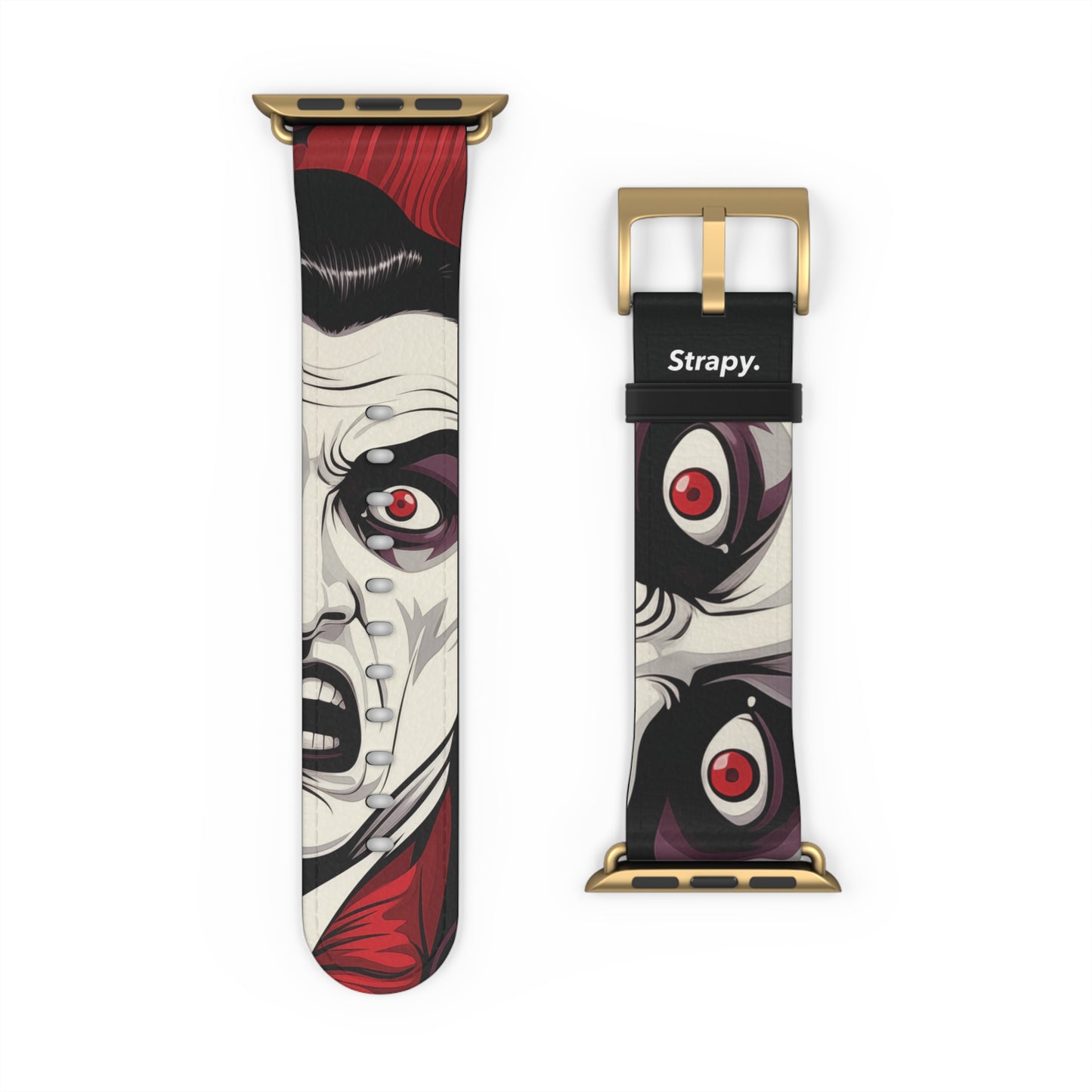 Art Pop Dracula Monster Leather Apple Watch Band