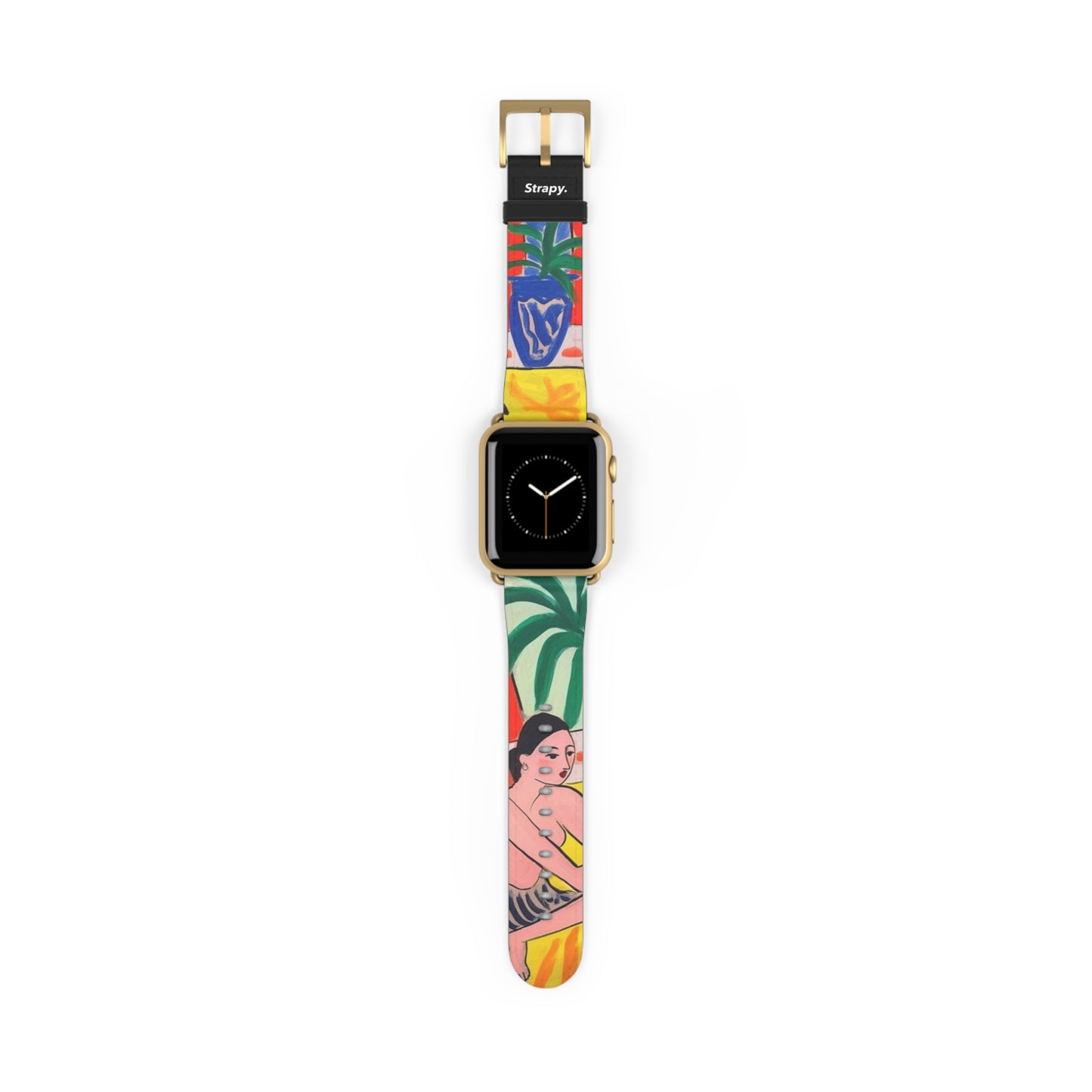 Painting Henri Matisse Homage Sitting Woman - Leather Apple Watch Strap/Band