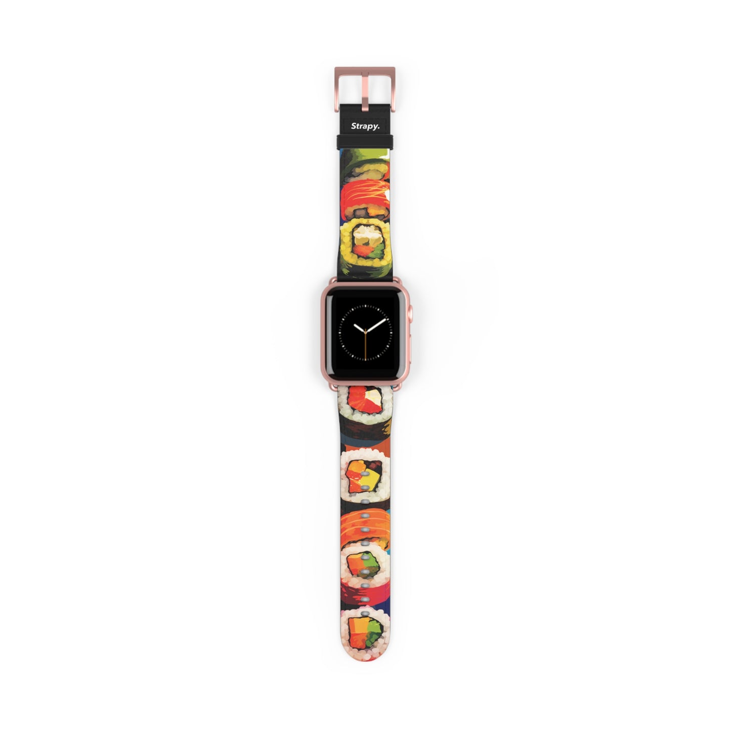 Comic Art Pop I Love Sushi Pattern - Leather Apple Watch Strap/Band