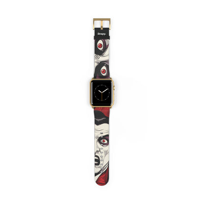 Art Pop Dracula Monster Leather Apple Watch Band