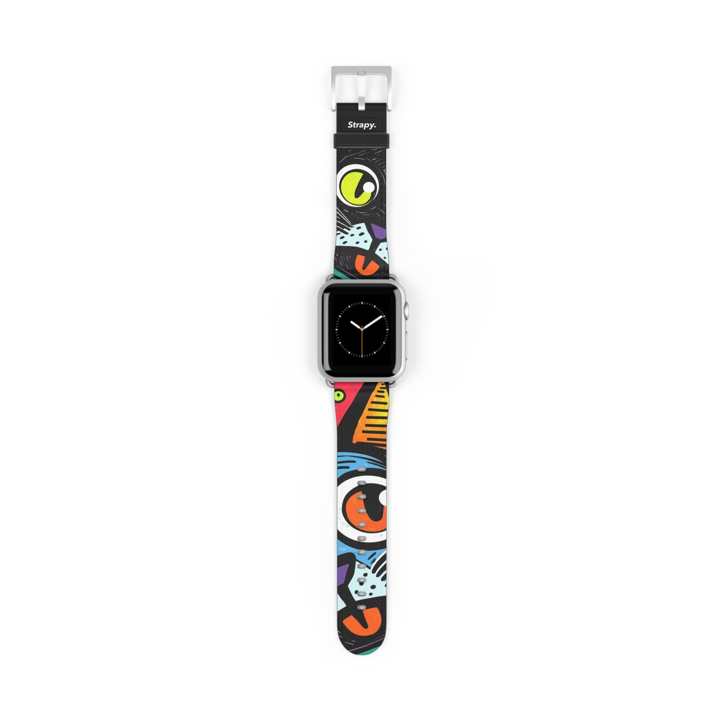 Chats Pop Art Abstrait - Bracelet/Bande Apple Watch en cuir