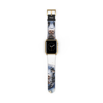 Aquarela Labrador Love - Bracelet/Bande Apple Watch en cuir