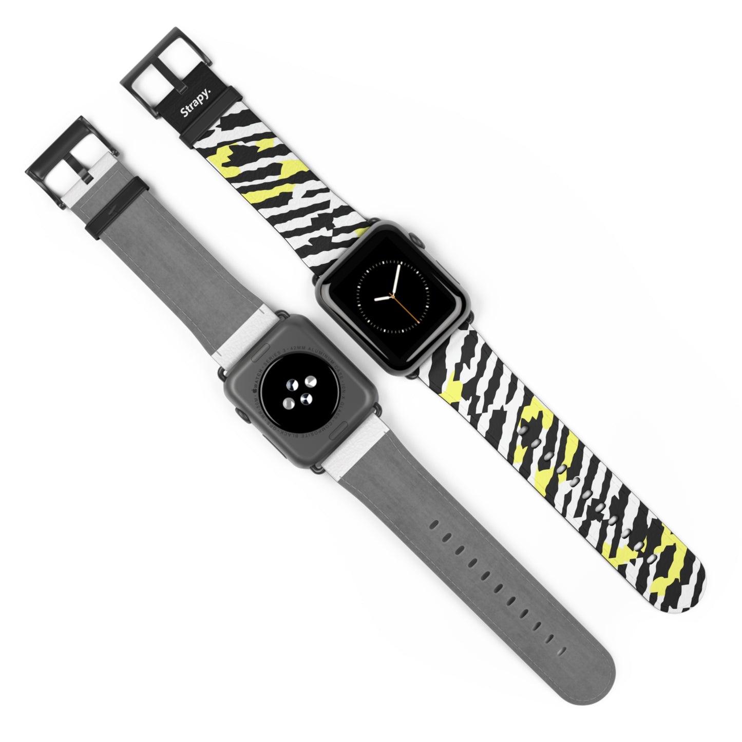 Digitales Zebra-Leoparden-Abstact-Muster – Leder-Apple-Watch-Armband