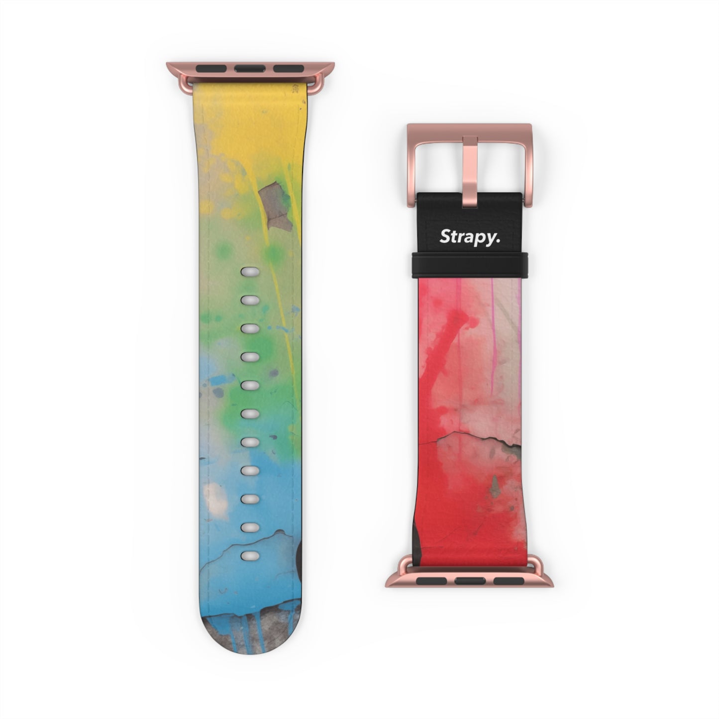 Stencil Love is Love Pride - Leather Apple Watch Strap/Band