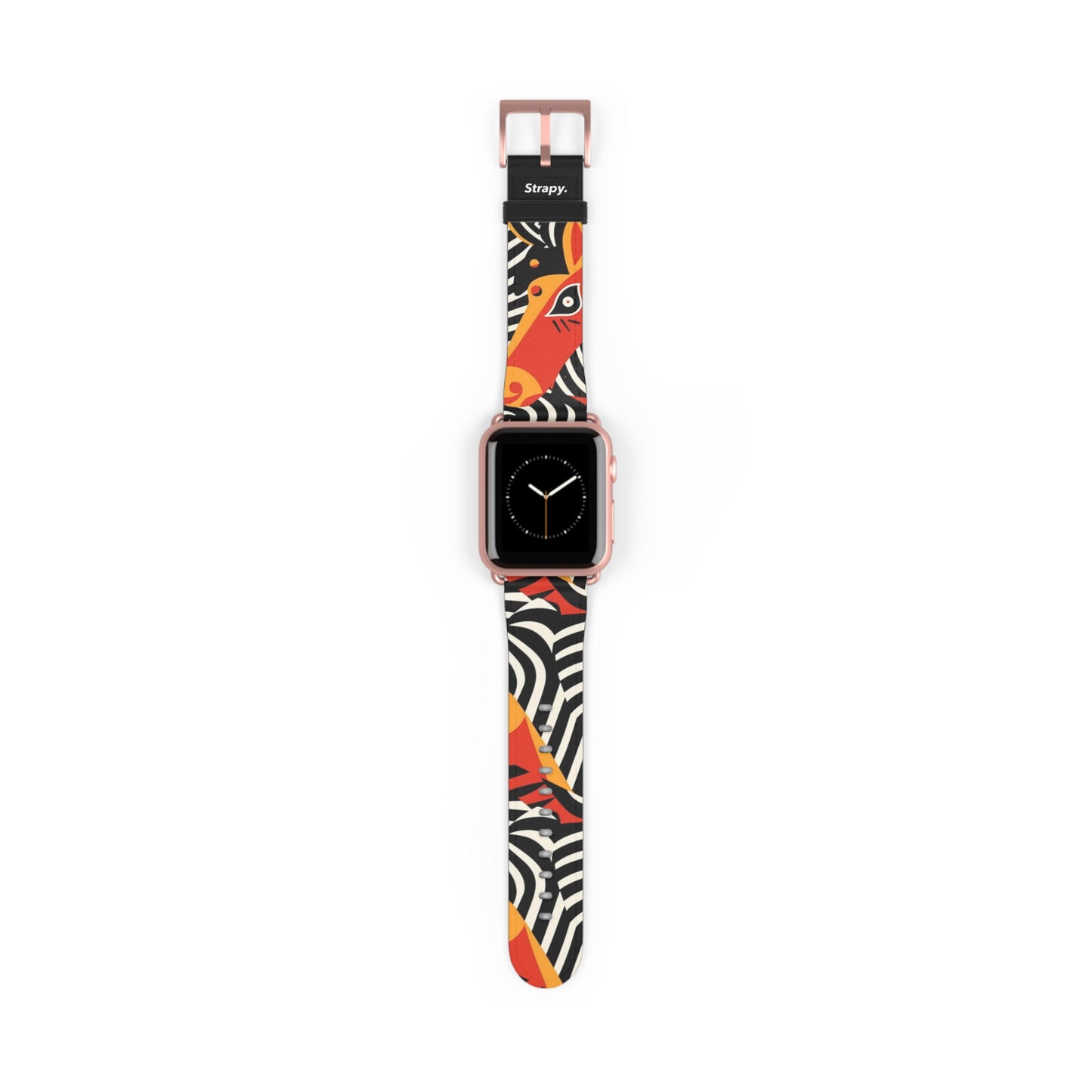 Motif abstrait de style Zebra Picasso - Bracelet/Bande Apple Watch en cuir