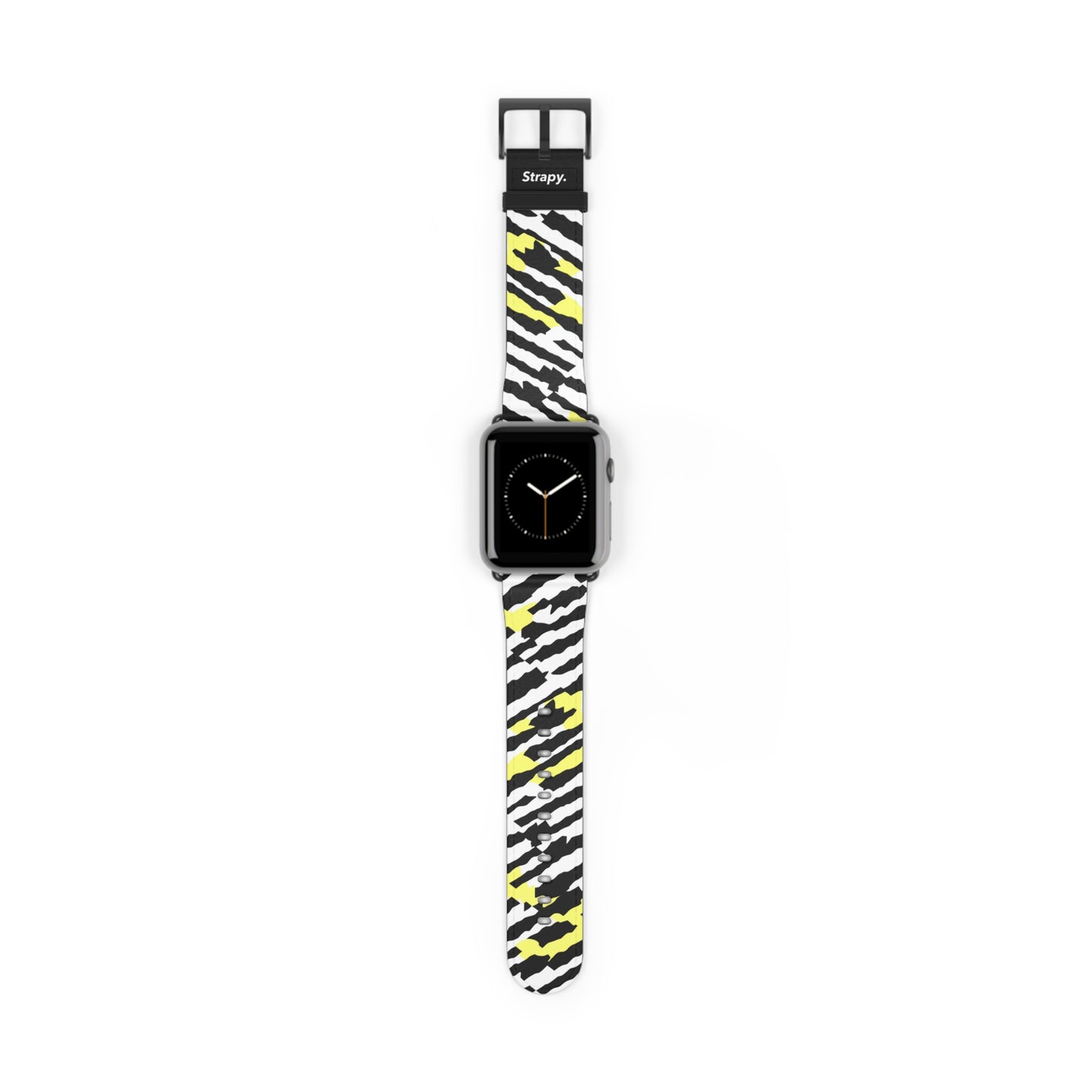 Digital Zebra Leopard Abstact Pattern Leather Apple Watch Band