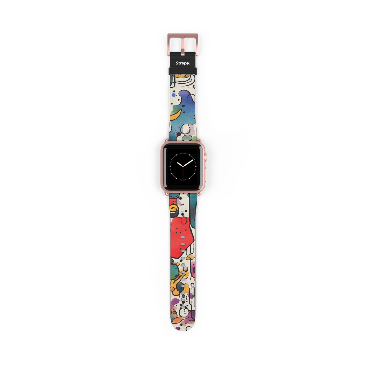 Abstract Surrealism Watercolor Dreams - Leather Apple Watch Strap/Band