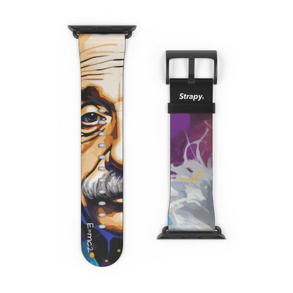 Art Pop  Albert Einstein - Leather Apple Watch Strap/Band