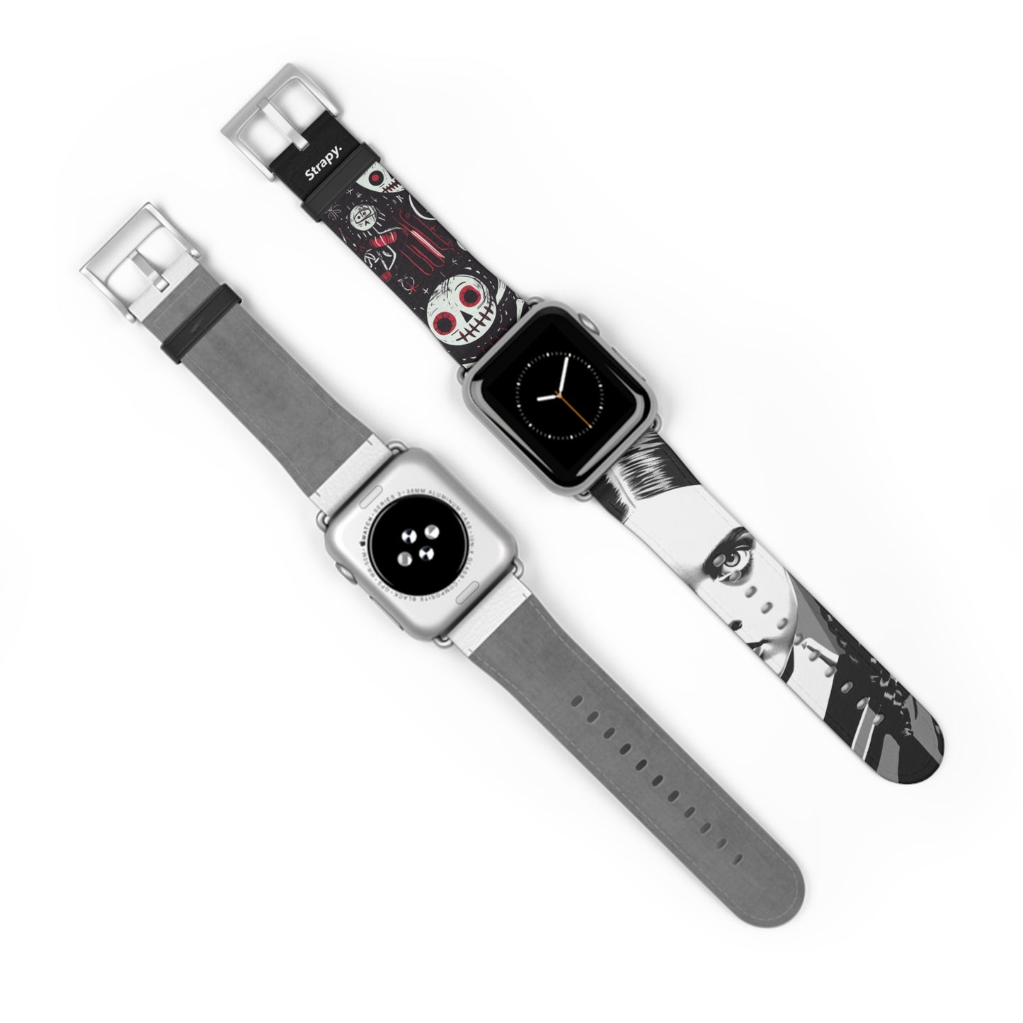 Art Pop Comic Wednesday Addams Stare – Apple Watch Armband/Band aus Leder