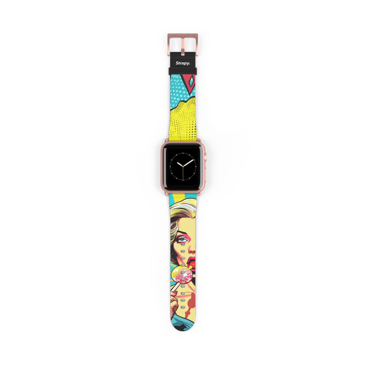 Artpop Comic Lollipop- Leather Apple Watch Strap/Band