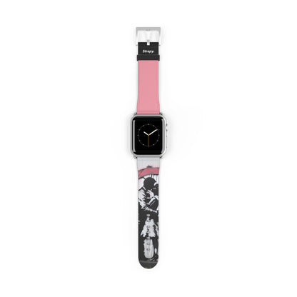 Stencil Eternal Love Leather Apple Watch Band