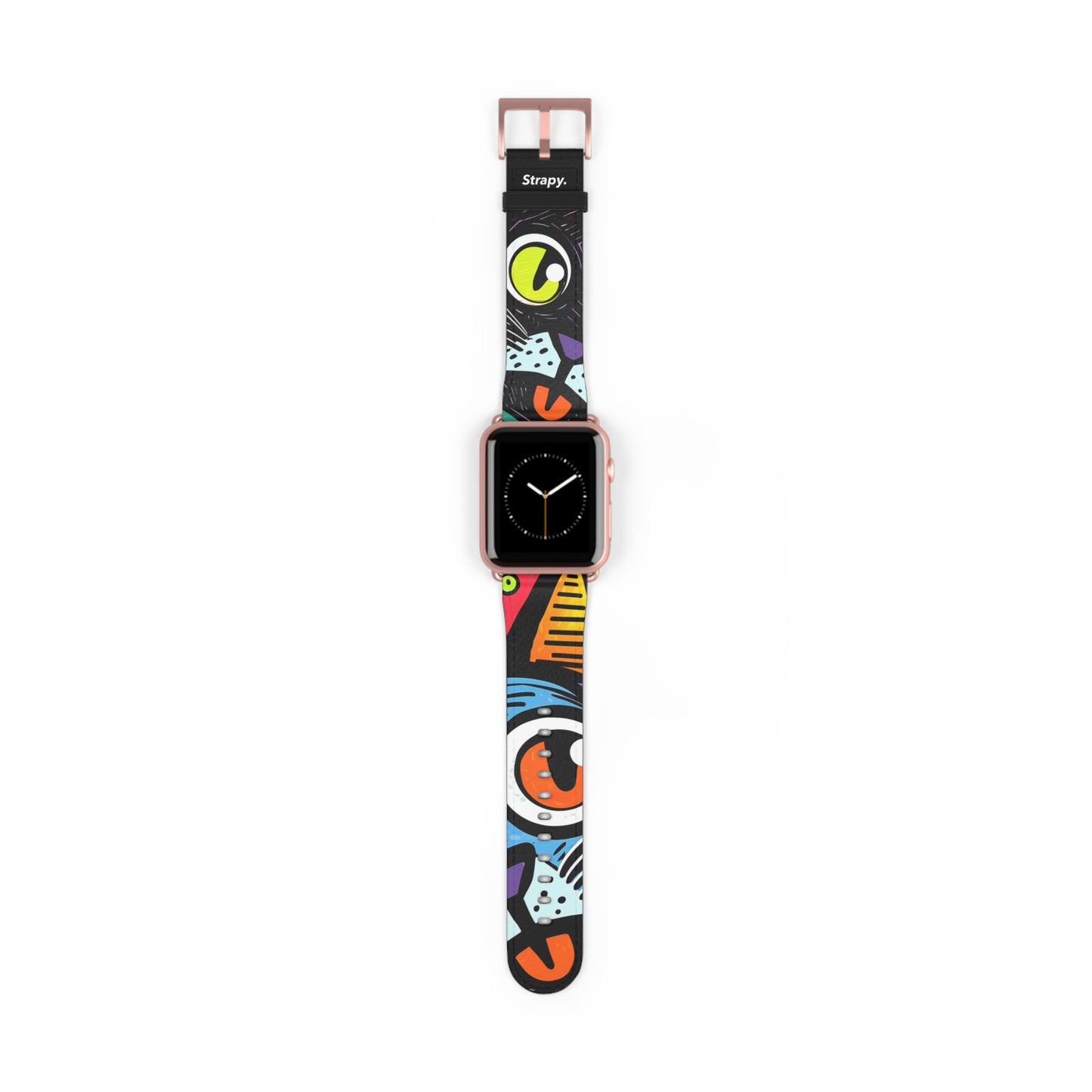 Chats Pop Art Abstrait - Bracelet/Bande Apple Watch en cuir