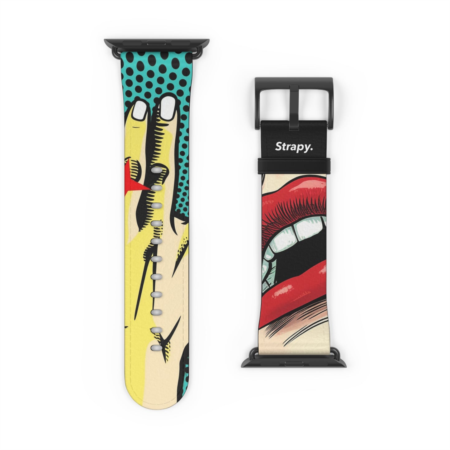 Art Pop Naughty - Leather Apple Watch Strap/Band