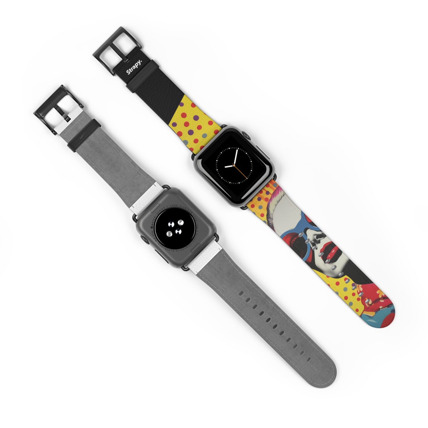 Vintage Art Pop Fashionista Leather Apple Watch Band